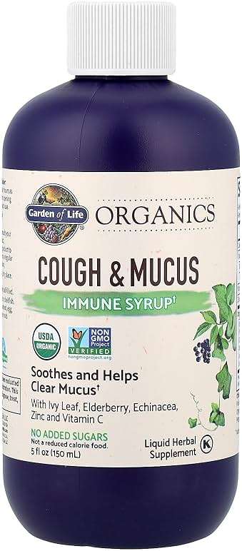 Garden of Life Organics Elderberry Zinc Immune Support for Adults and Kids 12 and Older, Organic Cough & Mucus Immune Syrup with Ivy Leaf, Vitamin C and Echinacea, No Added Sugars, 5 Fl oz - Image 4