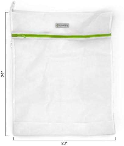 Heritage Park Fine Mesh Laundry Bags - Micro Mesh for Safely Washing Delicates, Wide Bottom for Extra Space, Hidden Zipper and Hanging Storage Loop - Multi Pack (1 Small 15" x 18", 1 Large (20" x 24") - Image 5
