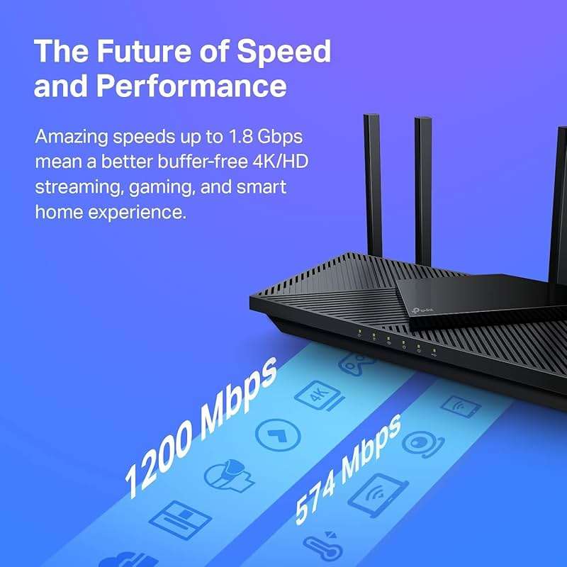 TP-Link AX1800 WiFi 6 Router (Archer AX21 V5) – Dual Band Wireless Internet, Gigabit, Easy Mesh, Works with Alexa - A Certified for Humans Device, Free Expert Support - Image 2
