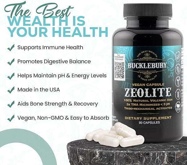 BUCKLEBURY Micronized Zeolite Capsules - Mineral Zeolite Detox for Adults - Supports Immune System, Metabolism & Digestive Health - Advanced Formula for Men & Women - 90 Vegan Capsules - Image 5