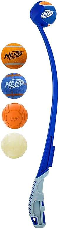 Nerf Dog 25in Translucent Air Strike Thrower, Dog Toy Gift Set with Five 2.5in Balls, Lightweight, Durable and Water Resistant, for Small/Medium/Large Breeds - Image 5