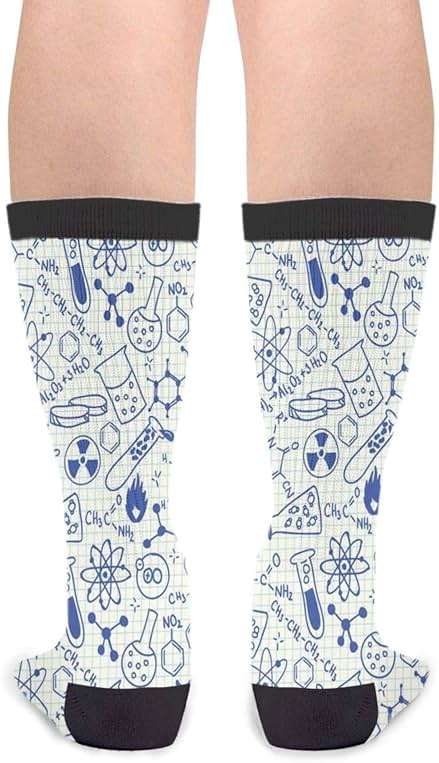Yaateeh High Ankle Crew Socks Casual Mid Calf Dress Socks Long Tube Socks For Men Women - Image 2