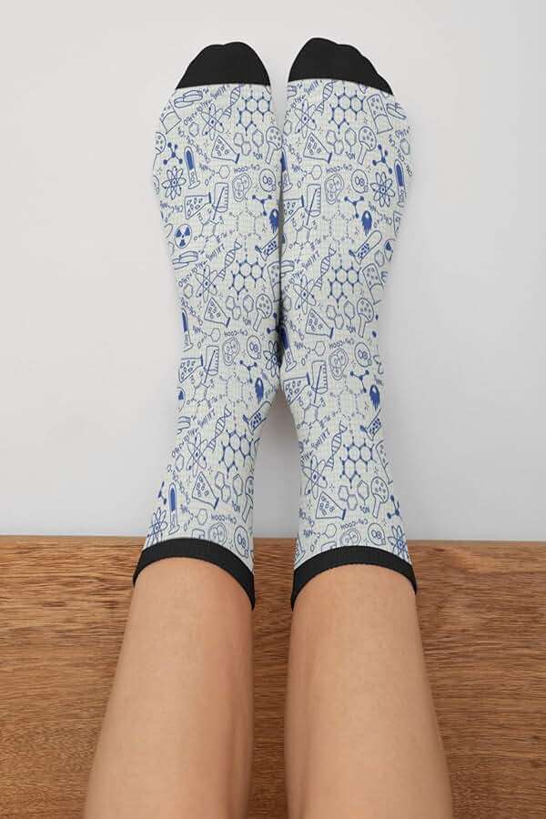 Yaateeh High Ankle Crew Socks Casual Mid Calf Dress Socks Long Tube Socks For Men Women - Image 3