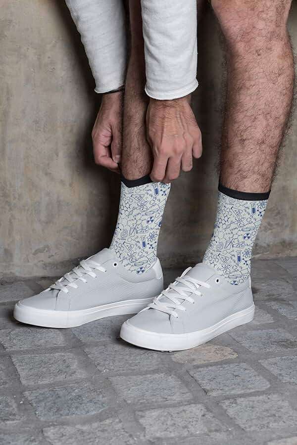 Yaateeh High Ankle Crew Socks Casual Mid Calf Dress Socks Long Tube Socks For Men Women - Image 5