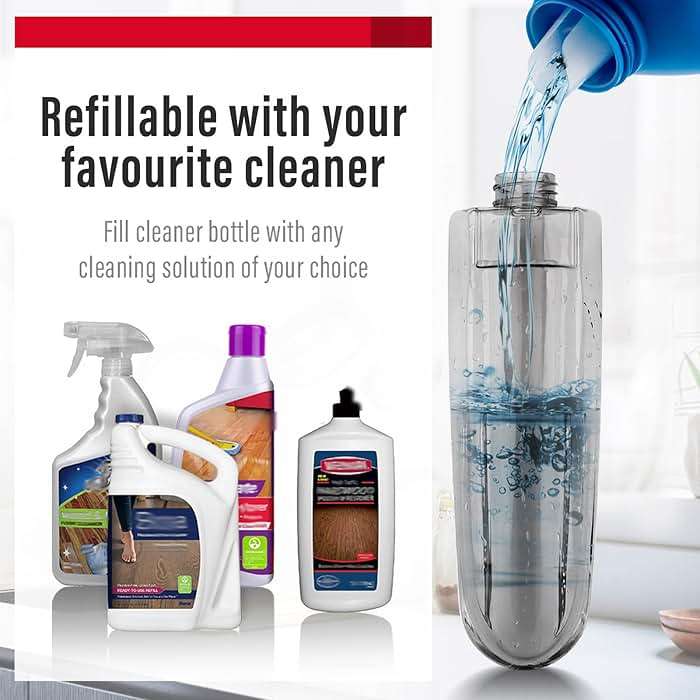 Wet Spray Mop for Floor Cleaning with 14 oz Bottle & 2 Microfiber Pads | Refillable bottle, washable pads, dry/wet use for home or commercial cleaning on hardwood, laminate, wood & ceramic floors - Image 4