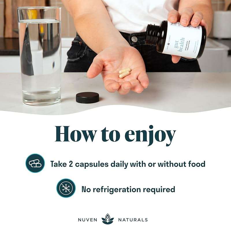 Nuven Naturals All-in-One Gut Health w/Probiotics, Prebiotics, Digestion-Supporting Herbs, and Adaptogens - Leaky Gut Repair Formula to Support Gut Lining, Aid in Digestion, and Promote Good Bacteria - Image 7