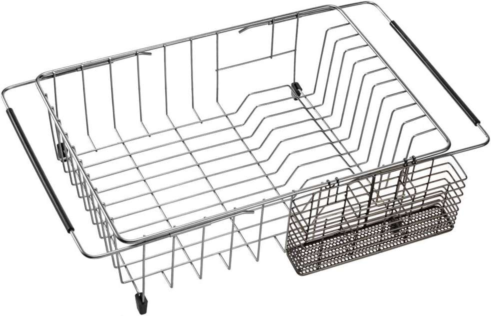 SANNO Stainless Steel Utensil Drying Rack Silverware Holder for Dish Rack, Hanging Cutlery Utensil Holder Silverware Organizer Stainless Steel Rack with Hooks - Image 6