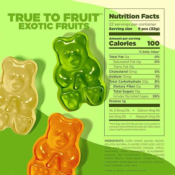Albanese World's Best True to Fruit Exotic Fruits | 25oz Bag of Candy | 8 Natural Flavors and Colors, Soft Gummy Bears | Fuji Apple and More | Tastes like Real Fruit Picked at the Peak of Ripeness - Image 2