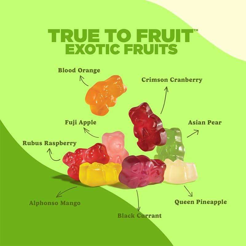 Albanese World's Best True to Fruit Exotic Fruits | 25oz Bag of Candy | 8 Natural Flavors and Colors, Soft Gummy Bears | Fuji Apple and More | Tastes like Real Fruit Picked at the Peak of Ripeness - Image 3