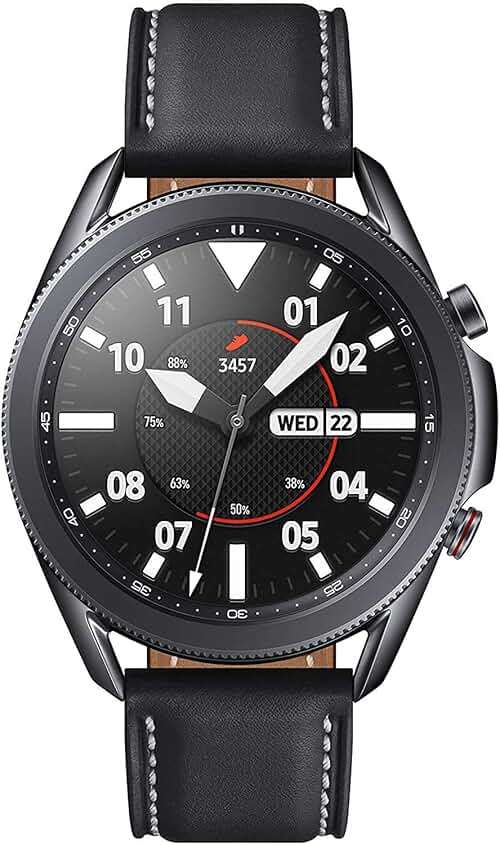 Samsung Galaxy Watch 3 (45mm, GPS, Bluetooth) Smart Watch with Advanced Health Monitoring, Fitness Tracking, and Long Lasting Battery - Mystic Black (Renewed) - Image 1