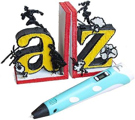 SCRIB3D P1 3D Printing Pen with Display - Includes 3D Pen, 3 Starter Colors of PLA Filament, Stencil Book + Project Guide, and Power adapter - Image 6