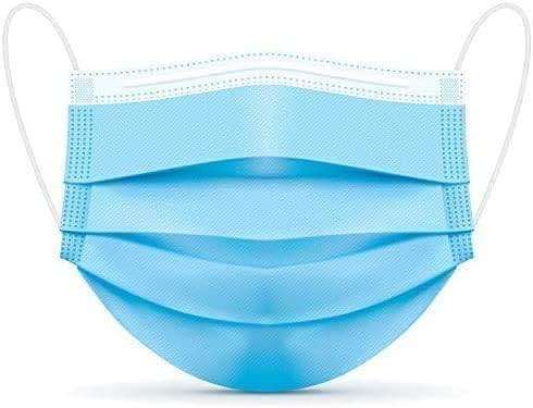 [Pack of 100] Disposable Face Mask, 3-Ply Masks Facial Cover with Elastic Earloops For Home, Office, School, and Outdoor - Image 2
