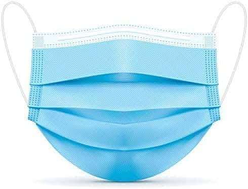 [Pack of 100] Disposable Face Mask, 3-Ply Masks Facial Cover with Elastic Earloops For Home, Office, School, and Outdoor - Image 5