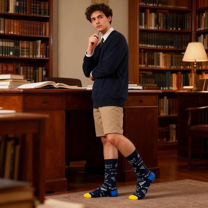 HAPPYPOP Doctor Patriots Math Lover Gifts - Teeth Golf Nurse Space Astronomy Lover Socks - Image 2