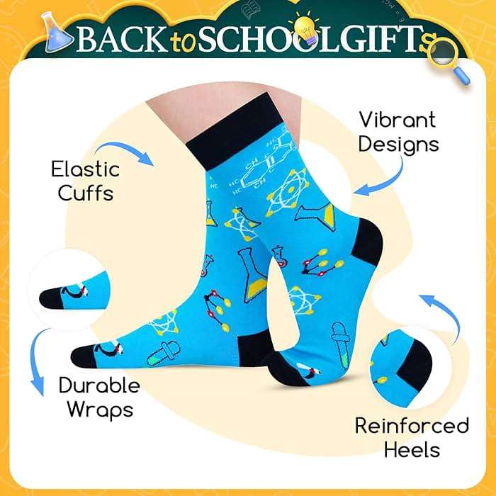 HAPPYPOP Doctor Patriots Math Lover Gifts - Teeth Golf Nurse Space Astronomy Lover Socks - Image 3