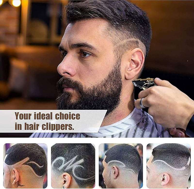 AMULISS Professional Mens Hair Clippers Zero Gapped Cordless Hair Trimmer Professional Haircut & Grooming Kit for Men Rechargeable LED Display - Image 6