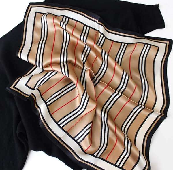 JERLA Women's Men's Small Square 100% Real Mulberry Silk satin Scarfs Hair head face scarf 21" x 21" - Image 2