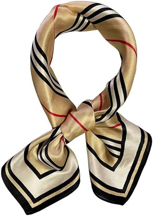 JERLA Women's Men's Small Square 100% Real Mulberry Silk satin Scarfs Hair head face scarf 21" x 21" - Image 6