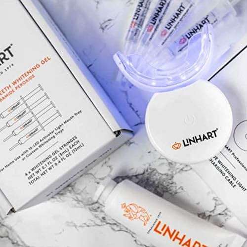 LINHART Teeth Whitening Kit with LED Light - Tooth Whitener Gel, Dental Whitening Gel Syringes with 35% Carbamide Peroxide and 16-Led Whitening Light - No Sensitivity, Whitens Teeth - Image 8
