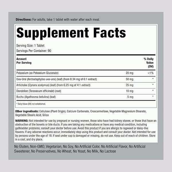 Piping Rock Water Pill for Men and Women | 90 Tablets | Super Strength Supplement with Potassium | Vegetarian, Non-GMO, Gluten Free - Image 2