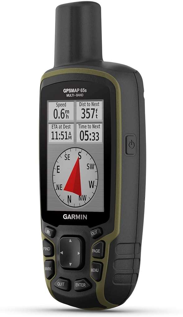 Garmin GPSMAP 65s, Button-Operated Handheld with Altimeter and Compass, Expanded Satellite Support and Multi-Band Technology, 2.6" Color Display - Image 1
