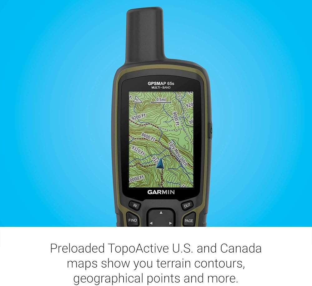 Garmin GPSMAP 65s, Button-Operated Handheld with Altimeter and Compass, Expanded Satellite Support and Multi-Band Technology, 2.6" Color Display - Image 5
