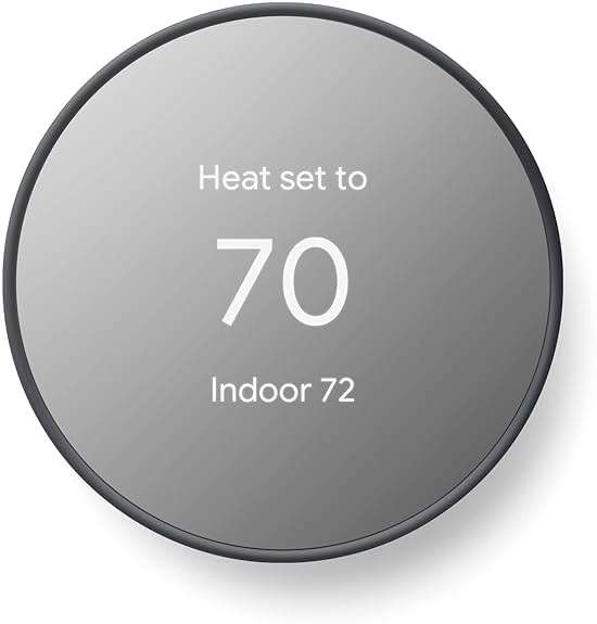 Google Nest Thermostat - Smart Thermostat for Home - Programmable Wifi Thermostat - Charcoal - Image 1