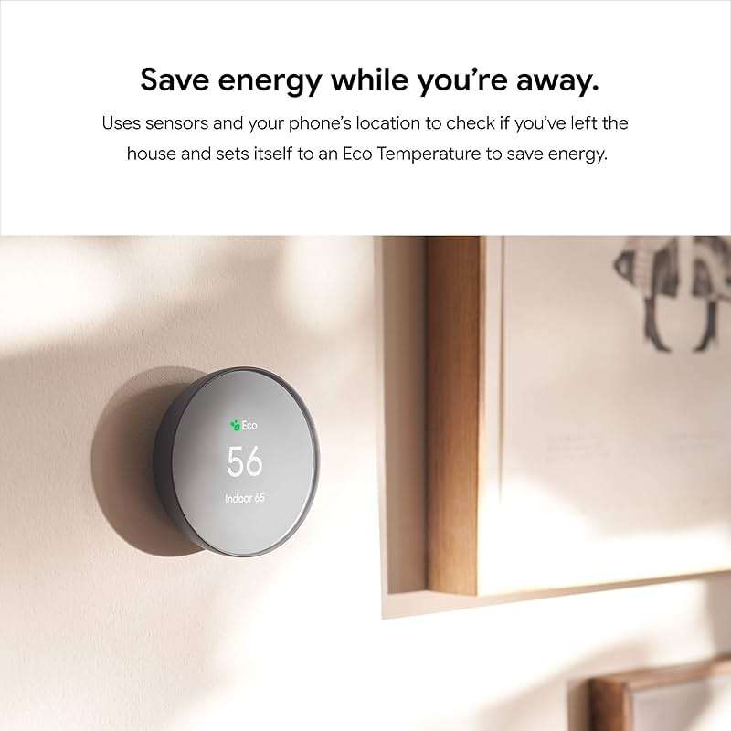 Google Nest Thermostat - Smart Thermostat for Home - Programmable Wifi Thermostat - Charcoal - Image 6