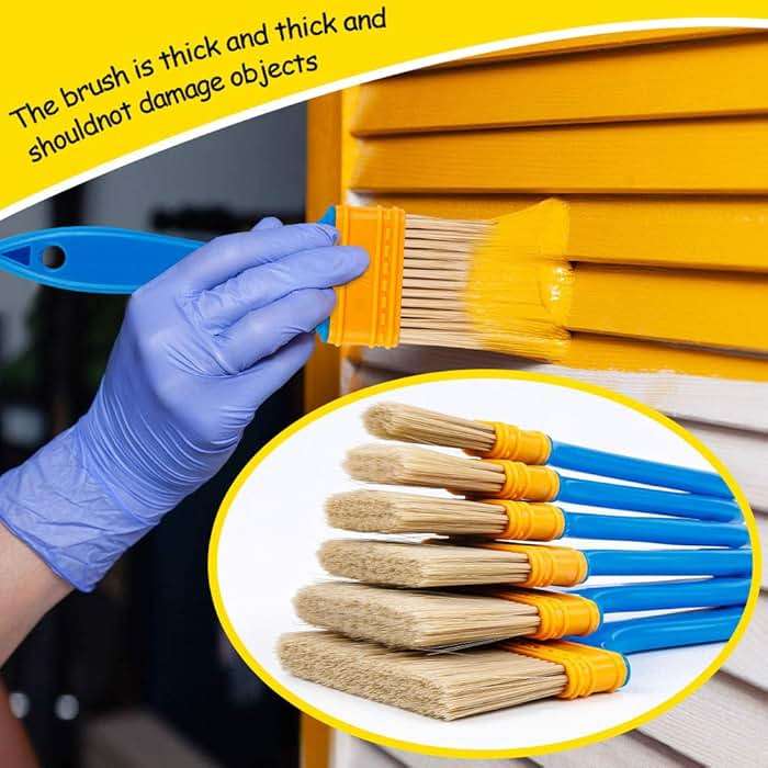 Chalk & Wax Paint Brush, 6PCS Chalk Paint Brushes for Crafts, Paint Brushes for Walls & Furniture, Wax Brushes for Painting and Refinishing Furniture, Fences and Wall (1, 1.5, 2, 2.5, 3, 4 in) - Image 3