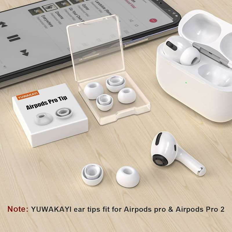 3 Pairs Replacement Ear Tips for Airpods Pro and 2nd Generation with Noise Reduction Hole, Silicone Ear Tips for Airpods Pro with Portable Storage Box and Fit in The Charging Case(S/M/L) - Image 6