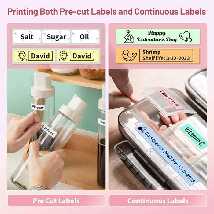 Phomemo Label Maker, D30 Label Maker Machine with Tape, Mini Bluetooth Label Makers, Small Portable Thermal Label Printer, Sticker Maker for Home Kitchen School Classroom Teacher Office Supplies - Image 7