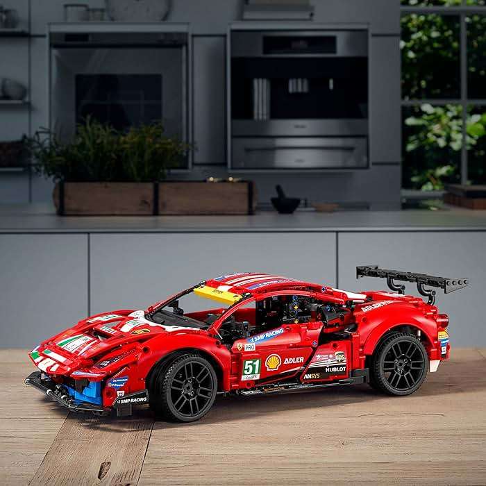 LEGO Technic Ferrari 488 GTE “AF Corse #51” 42125 - Champion GT Series Sports Race Car, Exclusive Collectible Model Kit, Collectors Set for Adults to Build - Image 2