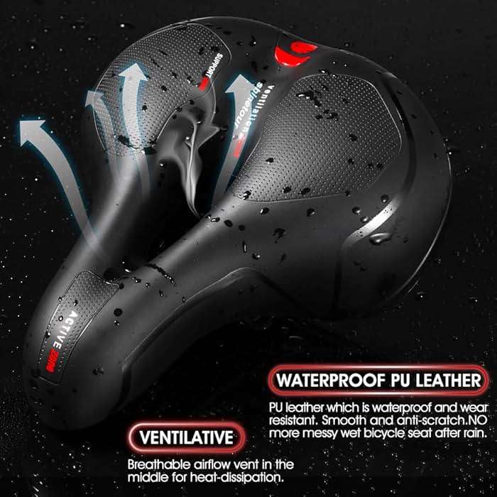 Comfortable Seat Cushion for Men Women with Dual Shock Absorbing Ball Memory Foam Waterproof Wide Bicycle Saddle Fit for Road Bikes - Image 6