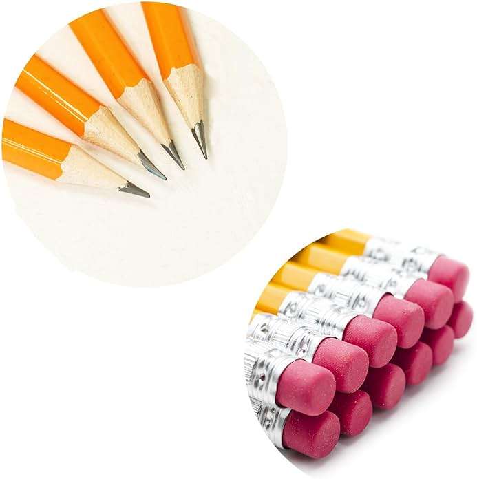 SKKSTATIONERY 50 Count Pre-sharpened #2 Pencils with Erasers – Small Pack HB Lead Pencil for Home, Office & Back to School – No.2 Pencils, 50/Box - Image 2