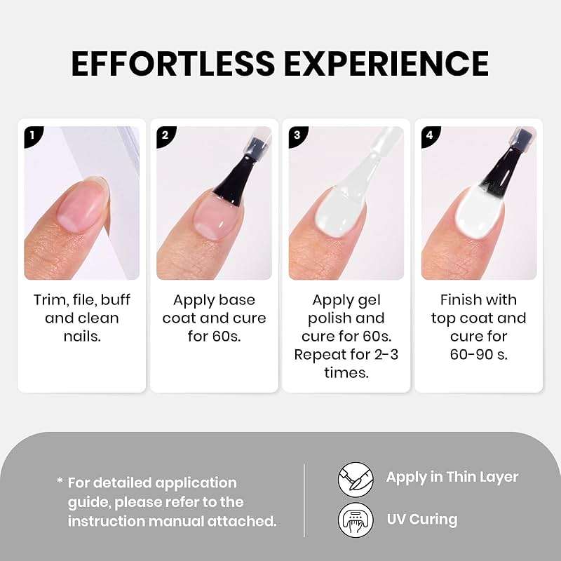 Beetles White Gel Nail Polish - 1PC 15ml White Summer Colors Gel Polish Soak Off UV French Nails Art Manicure Salon DIY Design at Home - Image 7