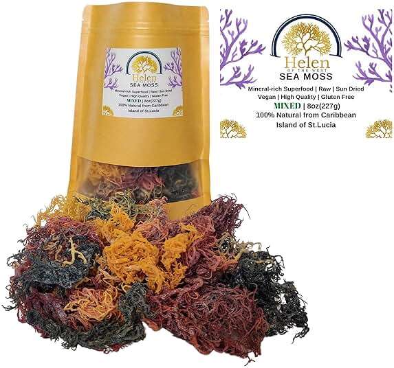 Wildcrafted Sea Moss | Gold - Purple - Green - Mixed | 100% Natural Irish Moss from St.Lucia | Mineral-Rich Superfood | 8oz Sun-Dried Moss | NO Preservatives NO Chemicals - Image 6