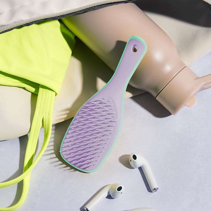 Tangle Teezer Ultimate Detangler Brush, Eliminates Knots & Reduces Breakage, Travel-Size Mini Hair Brush for Straight to Wavy Hair Types, Wisteria Leaf - Image 5