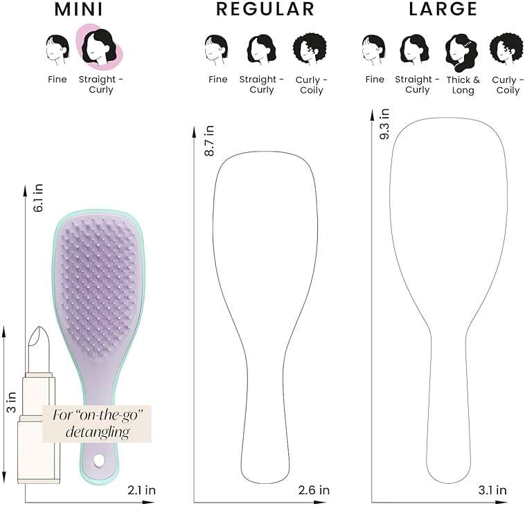 Tangle Teezer Ultimate Detangler Brush, Eliminates Knots & Reduces Breakage, Travel-Size Mini Hair Brush for Straight to Wavy Hair Types, Wisteria Leaf - Image 7