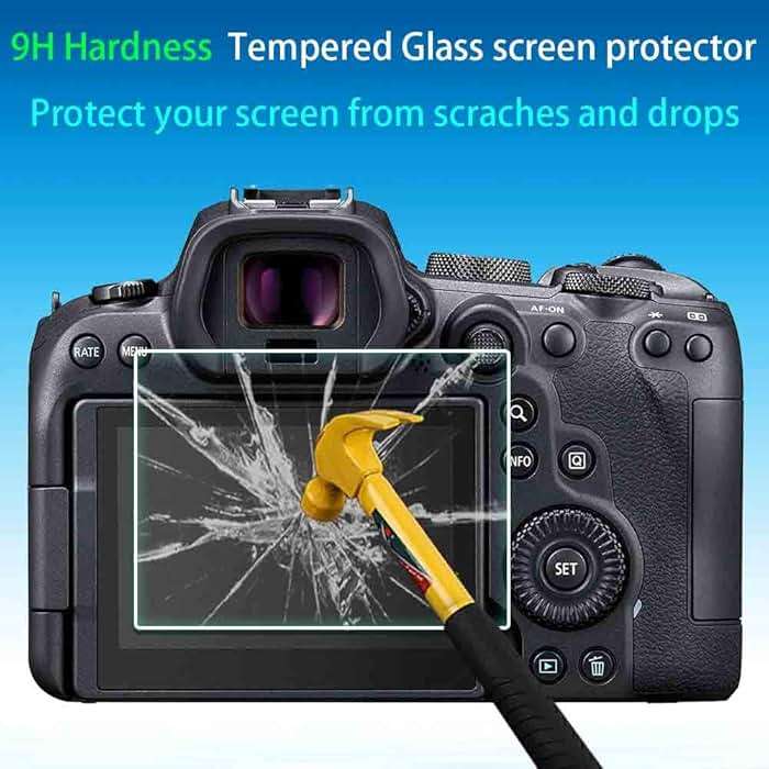 ULBTER Screen Protector for Canon EOS R7 / R6 Mark III/EOS R6 Mark II/EOS R6 Camera, 9H EOSR6 EOSR7 Tempered Glass Screen Protector Edge to Edge Protection,Anti-Scrach Anti-Bubble [3 Pack] - Image 3