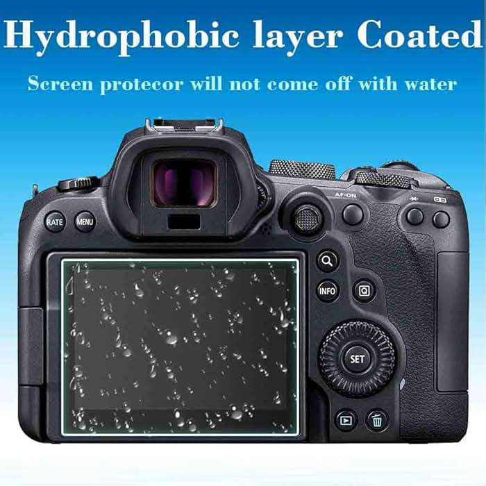 ULBTER Screen Protector for Canon EOS R7 /EOS R6 Mark II/EOS R6 Camera, 9H EOSR6 EOSR7 Tempered Glass Screen Protector Edge to Edge Protection,Anti-Scrach Anti-Bubble [3 Pack] - Image 6