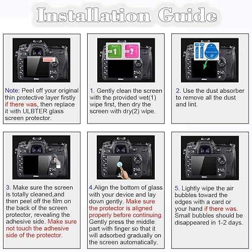 ULBTER Screen Protector for Canon EOS R7 / R6 Mark III/EOS R6 Mark II/EOS R6 Camera, 9H EOSR6 EOSR7 Tempered Glass Screen Protector Edge to Edge Protection,Anti-Scrach Anti-Bubble [3 Pack] - Image 7