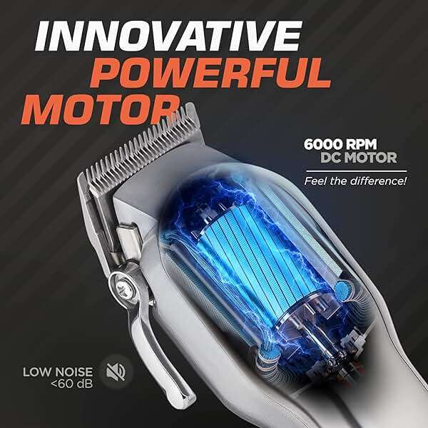 Fagaci Professional Hair Clippers with Extremely Fine Cutting, Cordless Hair Trimmer for Men & Women, Barber Clippers for Salon & Home Use - Image 3