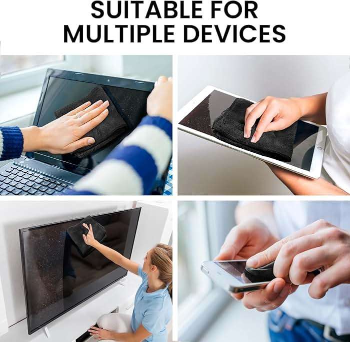 Screen Cleaner Spray and Wipe - TV Screen Cleaner for Smart TV and Electronic Devices: Computer, Laptop, Monitor, MacBook, iPhone - Microfiber Cloth Included - 1 Pack - Image 4