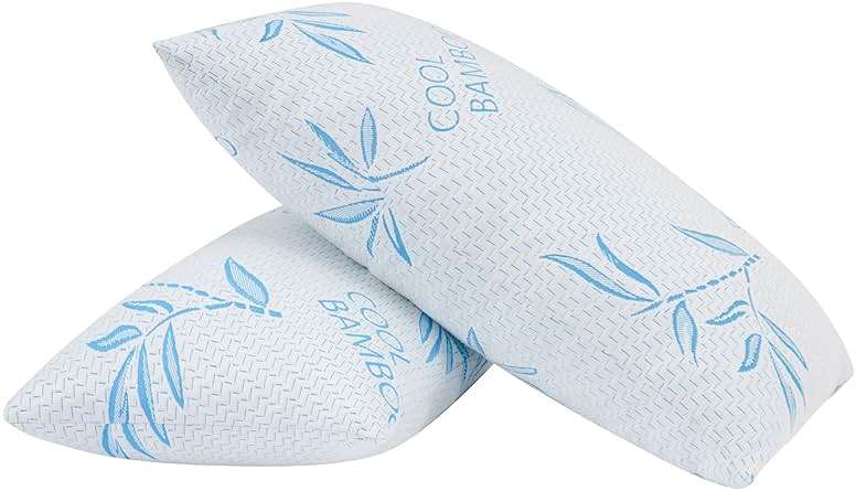 2 Pack King Size Pillows for Sleeping, Cooling Shredded Memory Foam Adjustable Bed Pillow with, Removable/Washable Cover (King 2 Pack) - Image 6