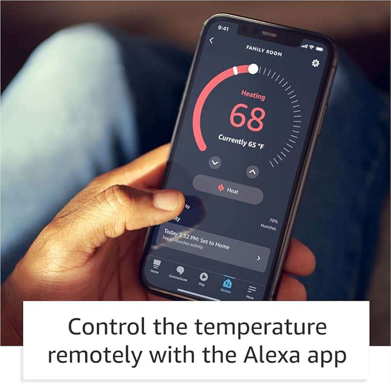 Amazon Smart Thermostat – Save money and energy - Works with Alexa and Ring - C-wire required - Image 4