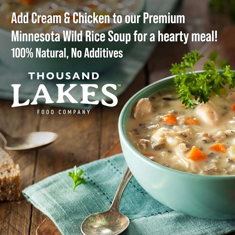 Thousand Lakes Minnesota Wild Rice Soup Mix with Vegetables - 1 pound | Fat Free | 20+ Servings | 100% Natural | Vegetarian - Image 5