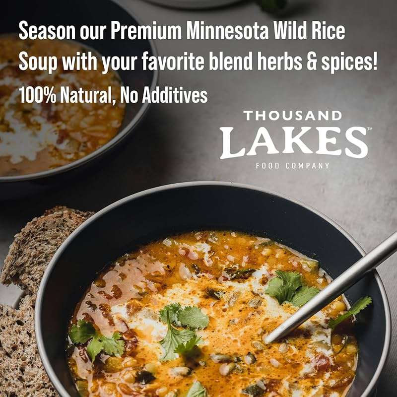 Thousand Lakes Minnesota Wild Rice Soup Mix with Vegetables - 1 pound | Fat Free | 20+ Servings | 100% Natural | Vegetarian - Image 6