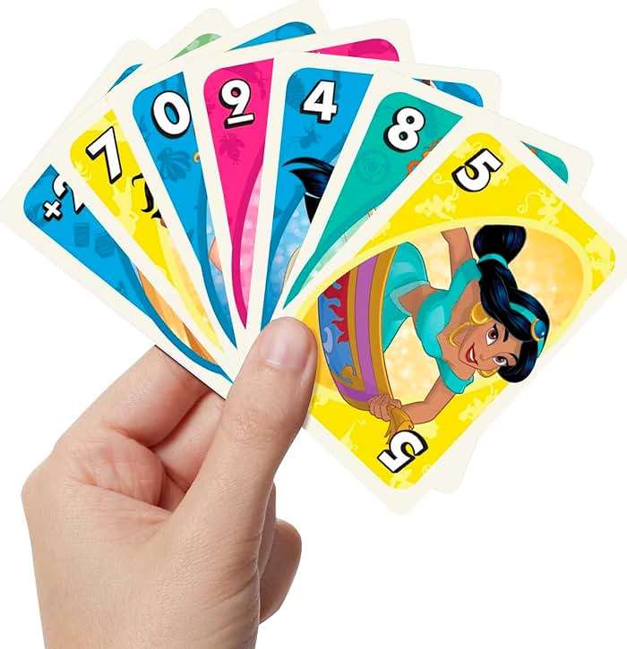 Mattel Games UNO Disney Princesses Matching Card Game, 112 Cards with Unique Wild Card & Instructions for Players 7 Years & Older, Gift for Kid, Family & Adult Game Night - Image 2