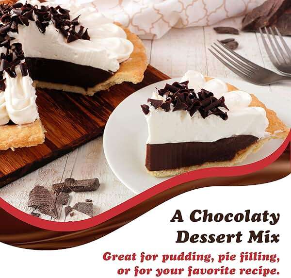 Dove Dark Chocolate, Rich Indulgent Pudding Mix and Pie Filling, 4 Servings Per Box, Kosher, 3.34 Oz, 12 Count - Image 4