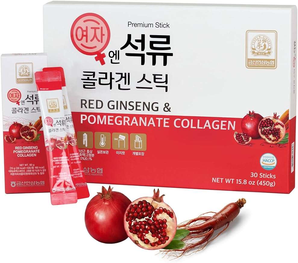 Korean Beauty Baekje Geumsan Women's Pomegranate Collagen Jelly Stick 5.1oz / 30 Count (5 Pack) - Image 1
